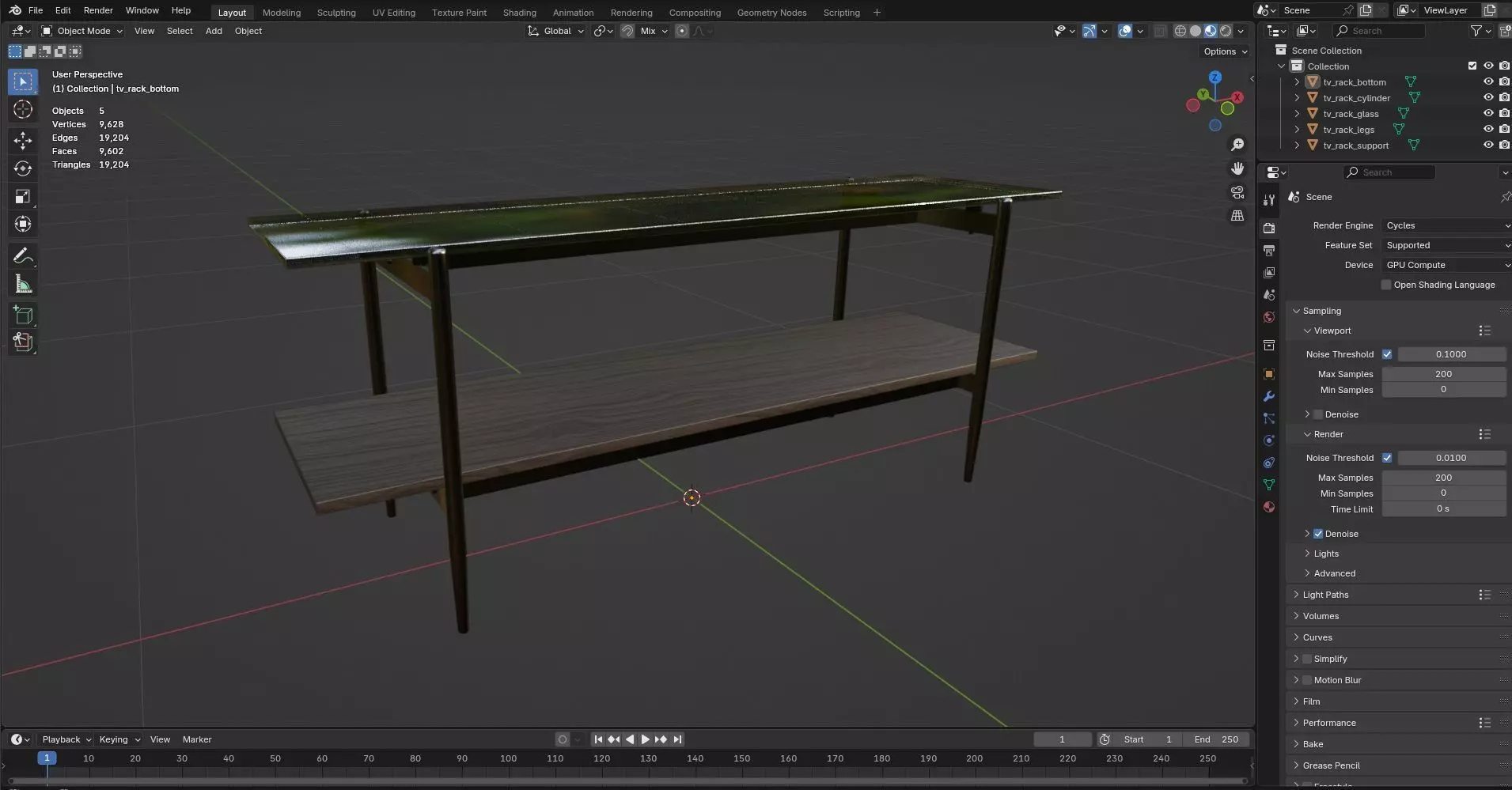 TV Rack CG30 3D model_8