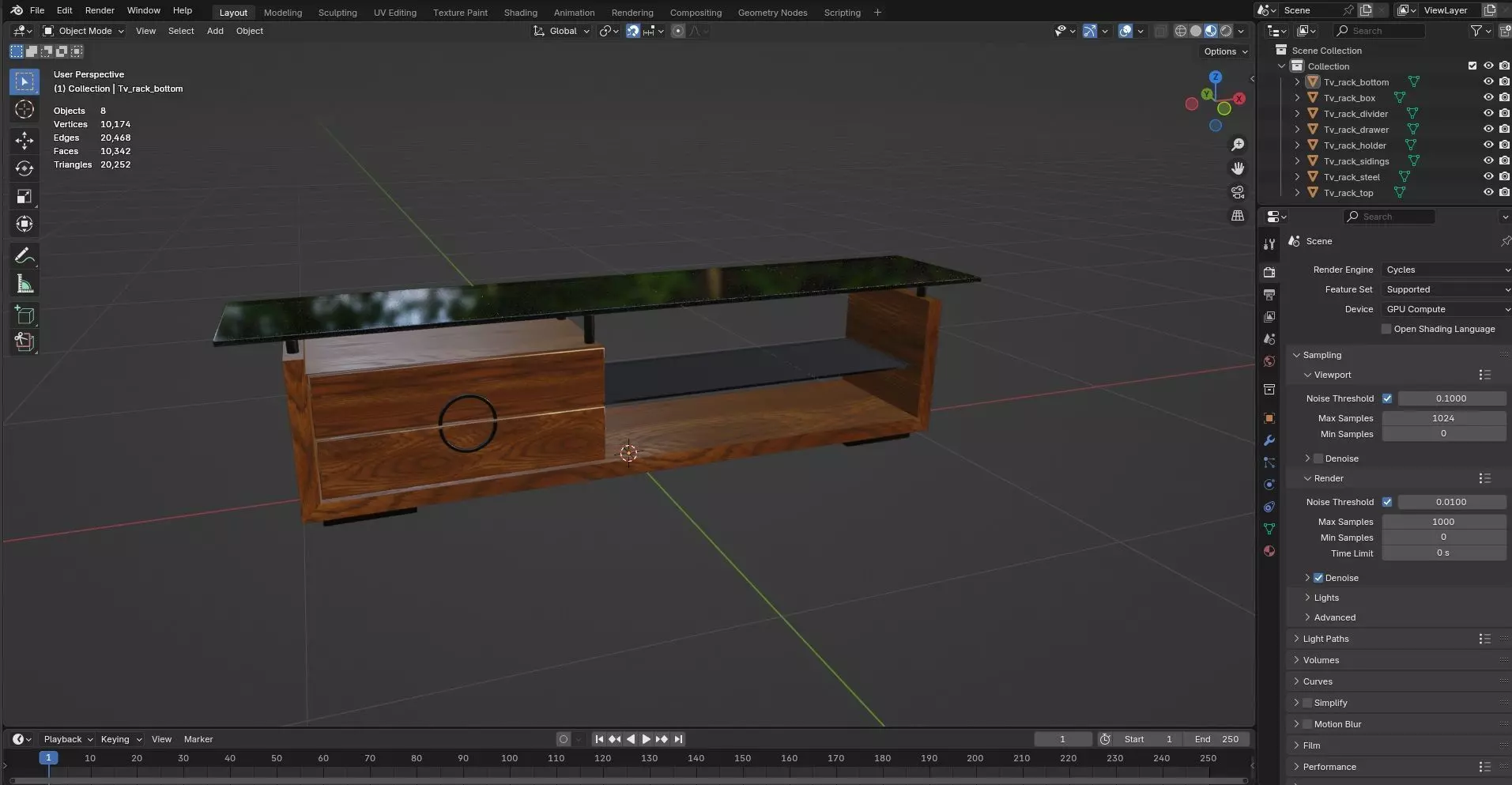 TV Rack CG31 3D model_8