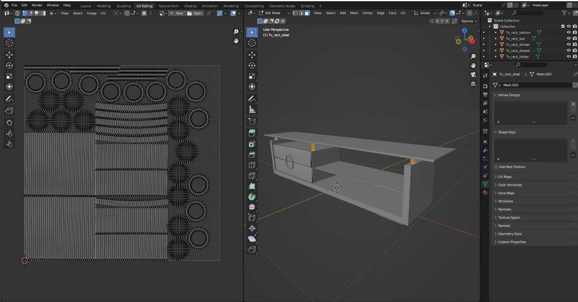 TV Rack CG31 3D model_12