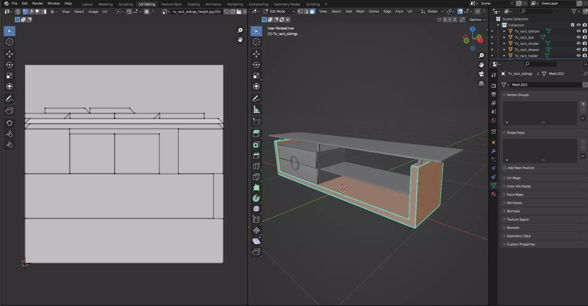TV Rack CG31 3D model_9
