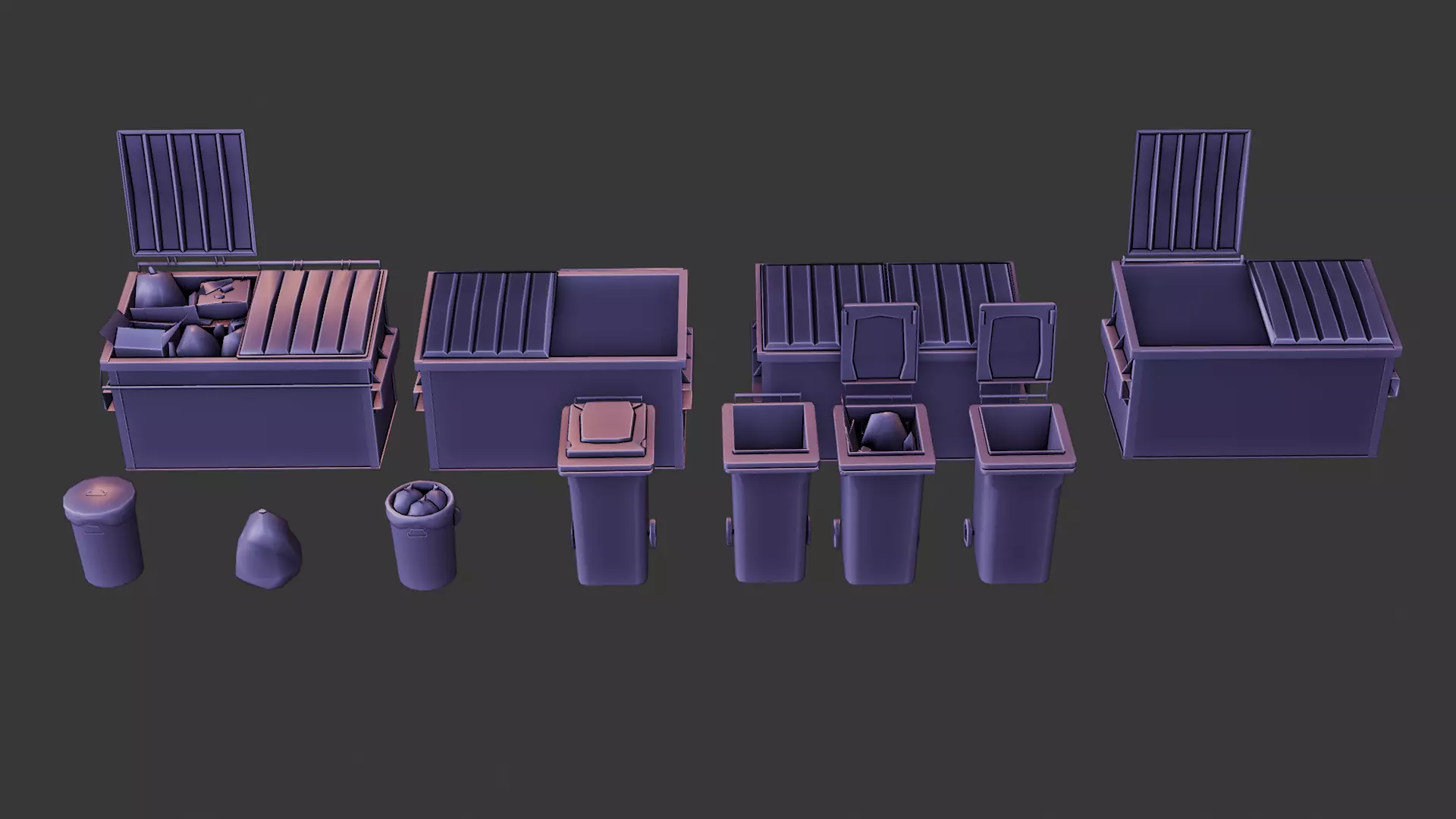 Gabge Can KIt Low-poly 3D model_5