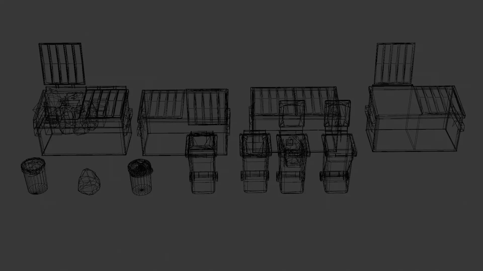 Gabge Can KIt Low-poly 3D model_4