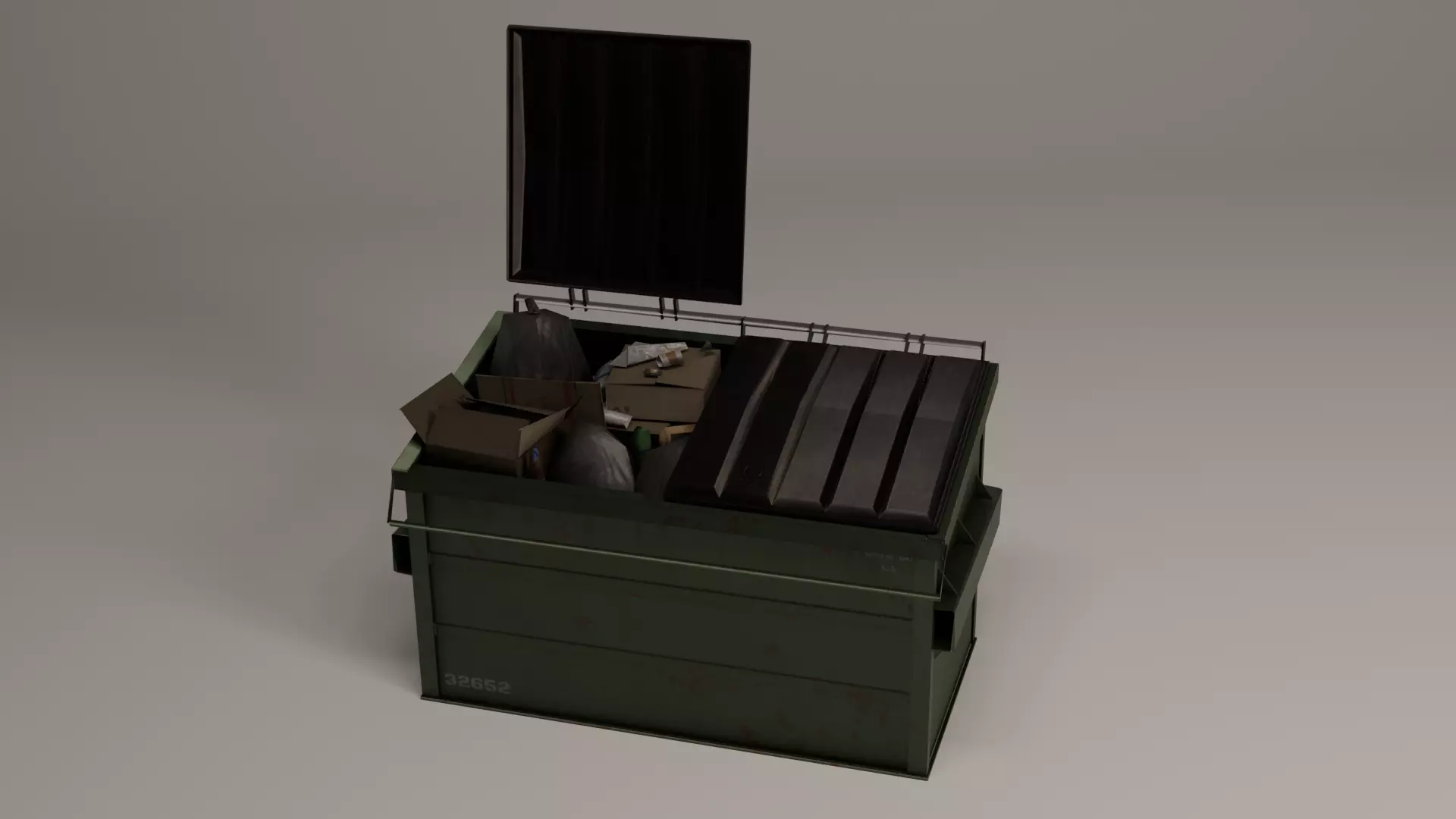 Gabge Can KIt Low-poly 3D model_9