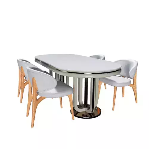 Luxury Modern Dining Table Set with 4 Chairs
