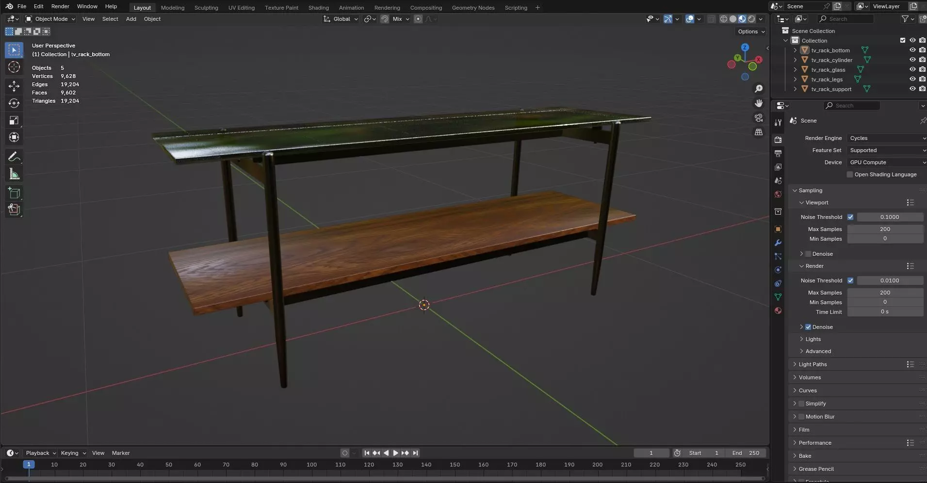 TV Rack CG34 3D model_8