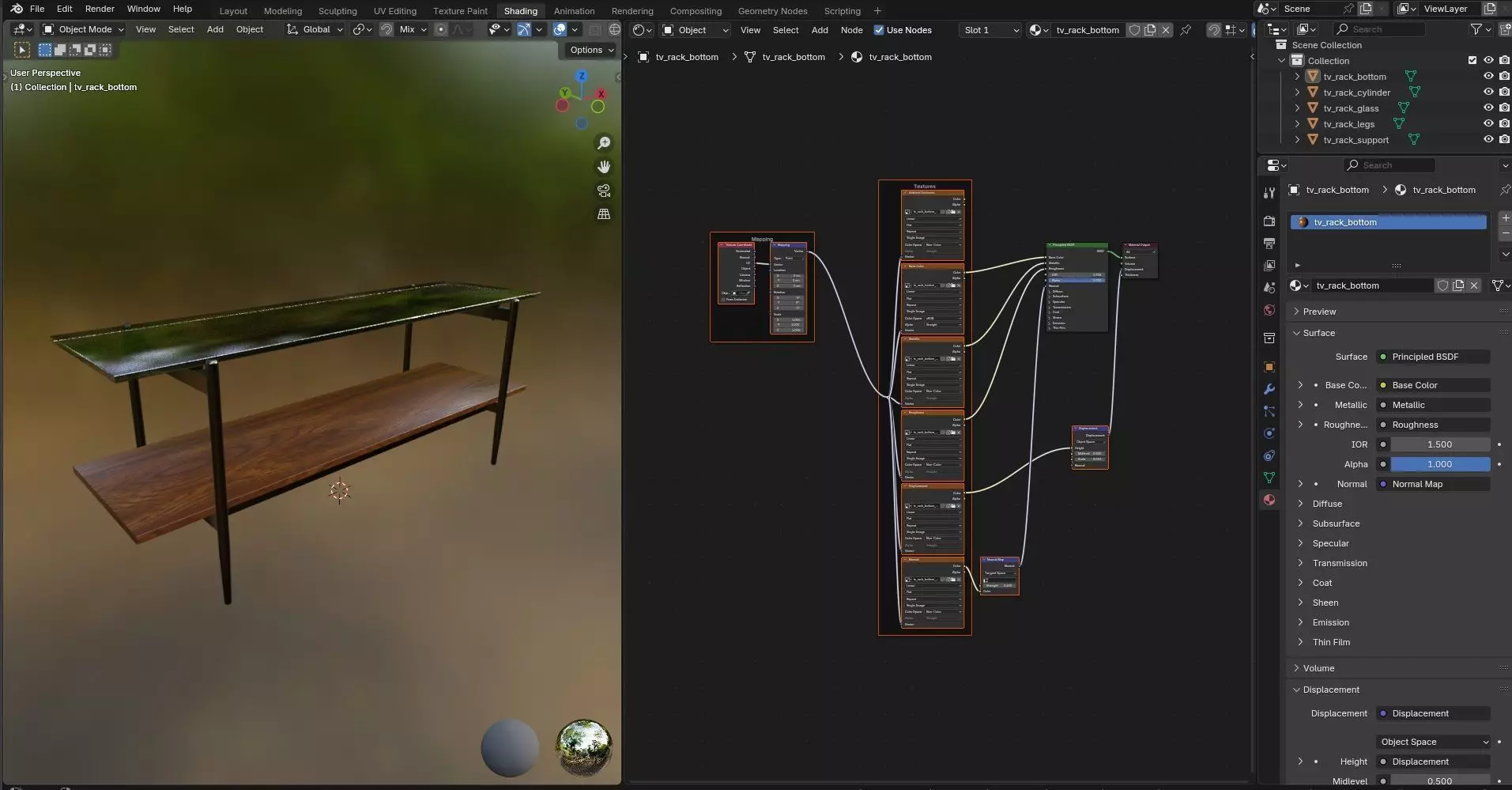 TV Rack CG34 3D model_12