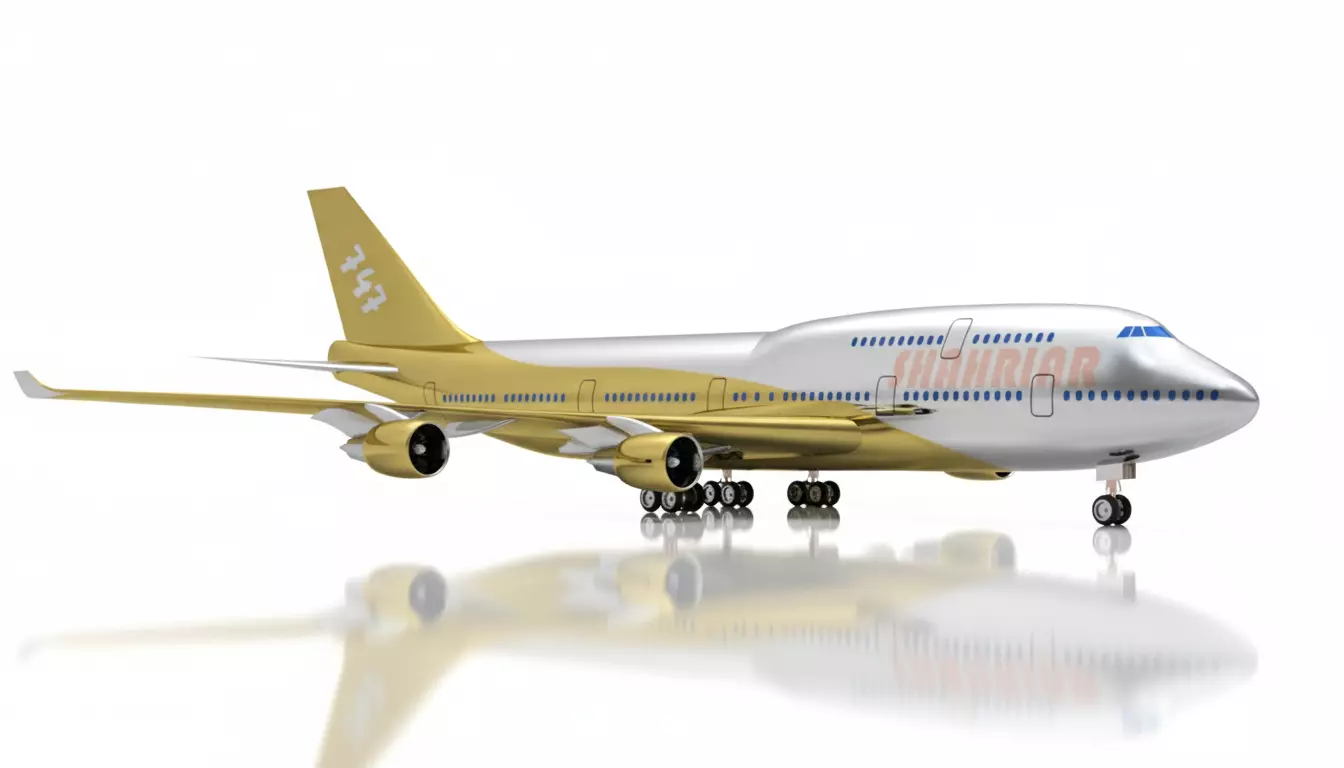 Boeing 747 Airplane 3D Model  High-Quality Aircraft Game Ready 3D print model_2