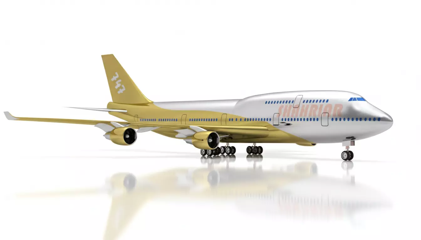 Boeing 747 Airplane 3D Model  High-Quality Aircraft Game Ready 3D print model_4