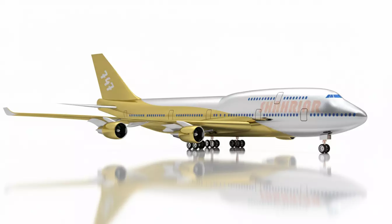 Boeing 747 Airplane 3D Model  High-Quality Aircraft Game Ready 3D print model_0