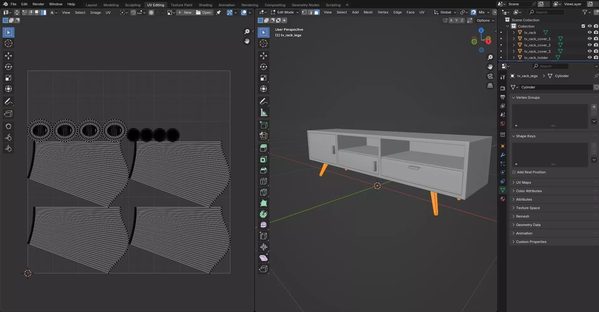 TV Rack CG36 3D model_11