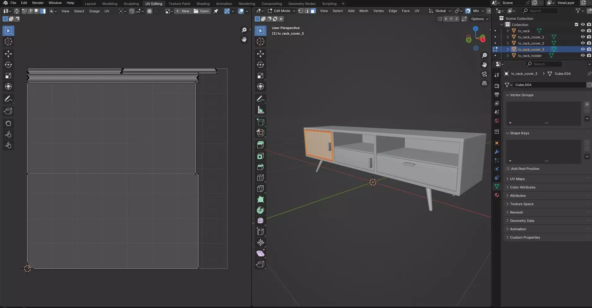 TV Rack CG36 3D model_10