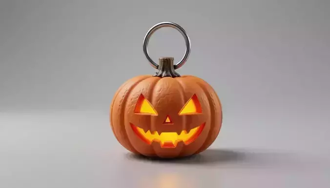 Pumpkin Keychain 3D Printable Pumpkin Car Bike Key Accessory