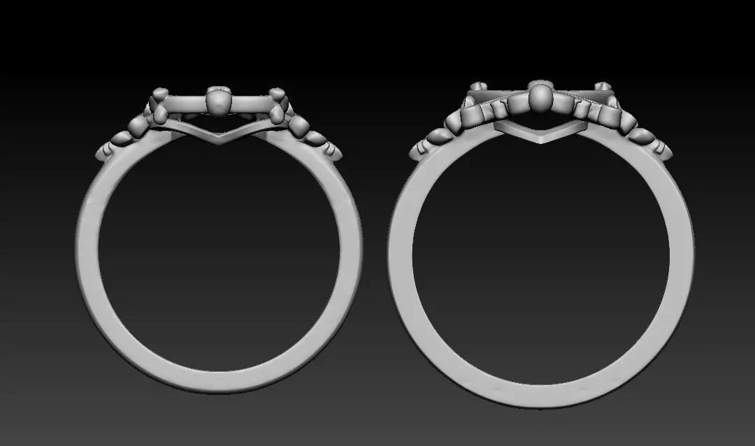 heart fashion ring 3D print model_7