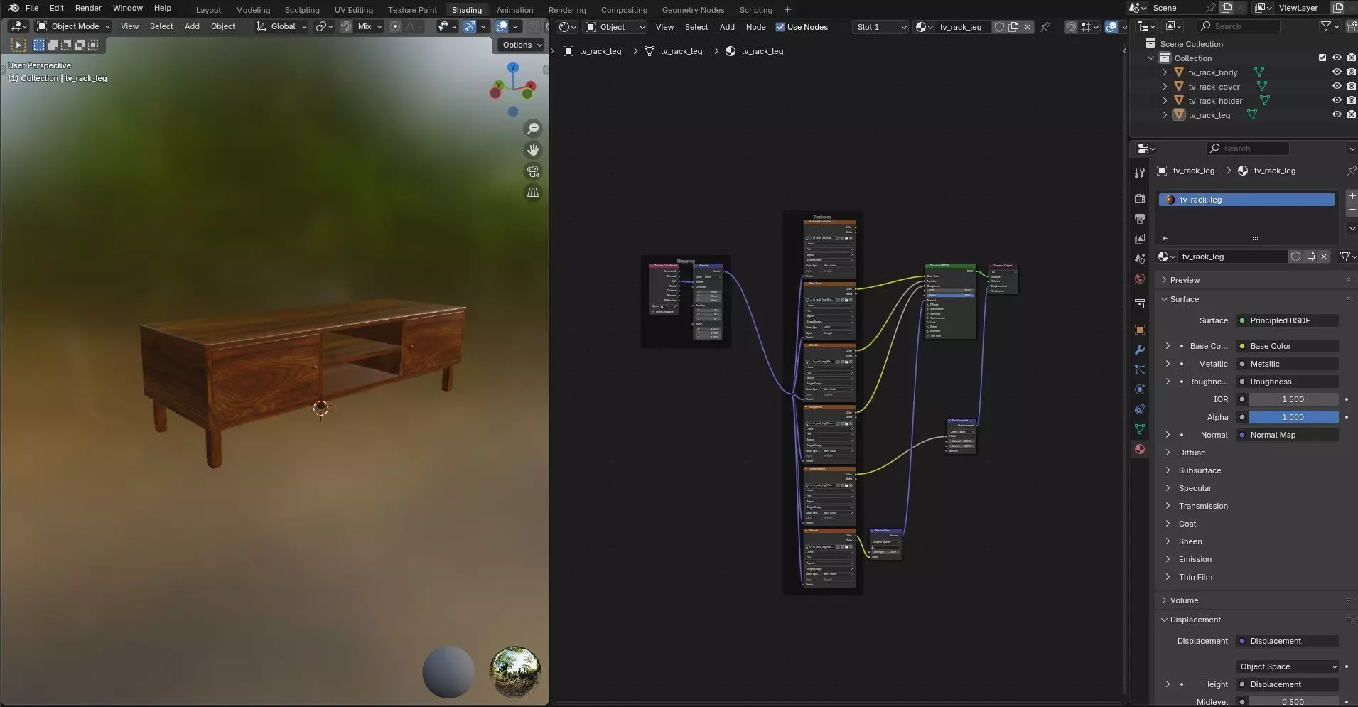 TV Rack CG39 3D model_12