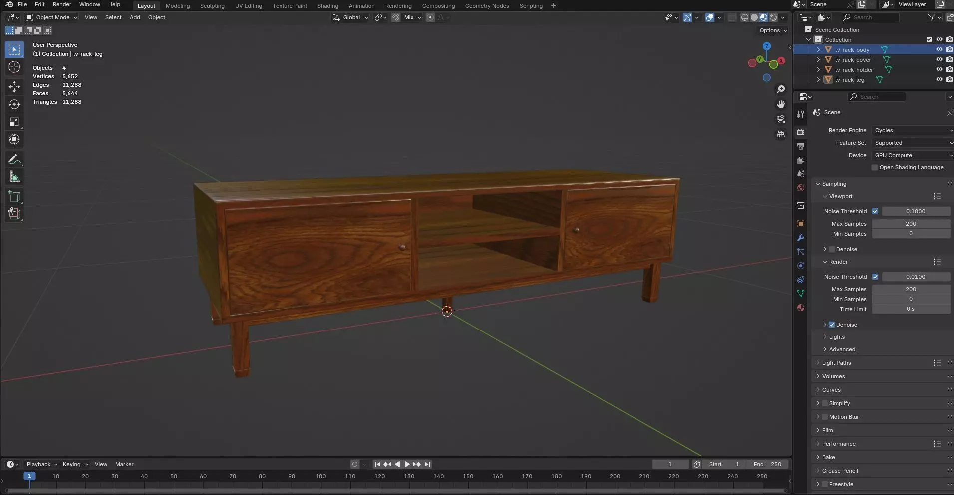 TV Rack CG39 3D model_8