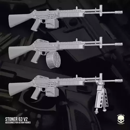 Stoner 63 V2 Collection STL Files for Action Figures