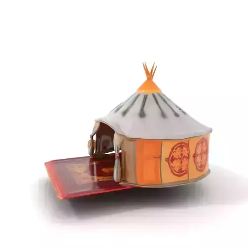 Nomadic Yurt Structure model pack Low-poly 3D model