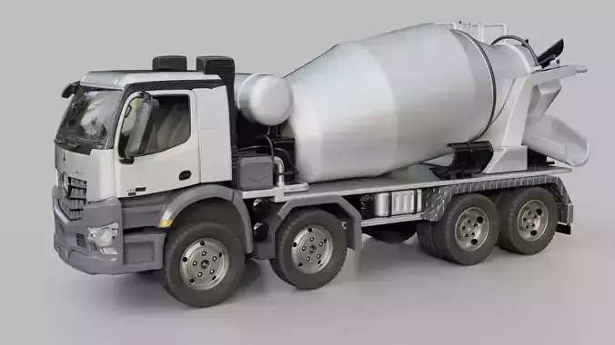 Mercedes Benz Concrete Mixer Truck 3D model