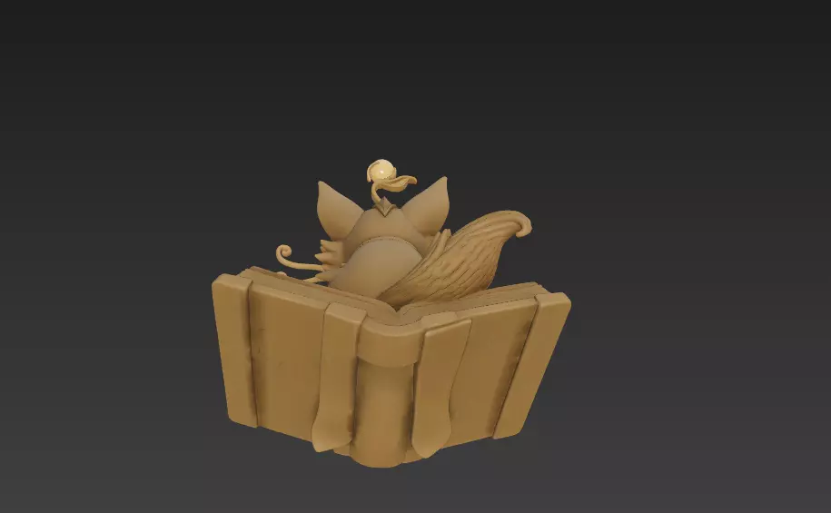 Magical Cat on Spellbook - Fantasy Creature 3D Model 3D print model_4