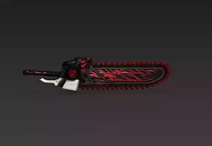 Dark Slayer Chainsaw Sword - High Detail Fantasy Weapon 3D print model