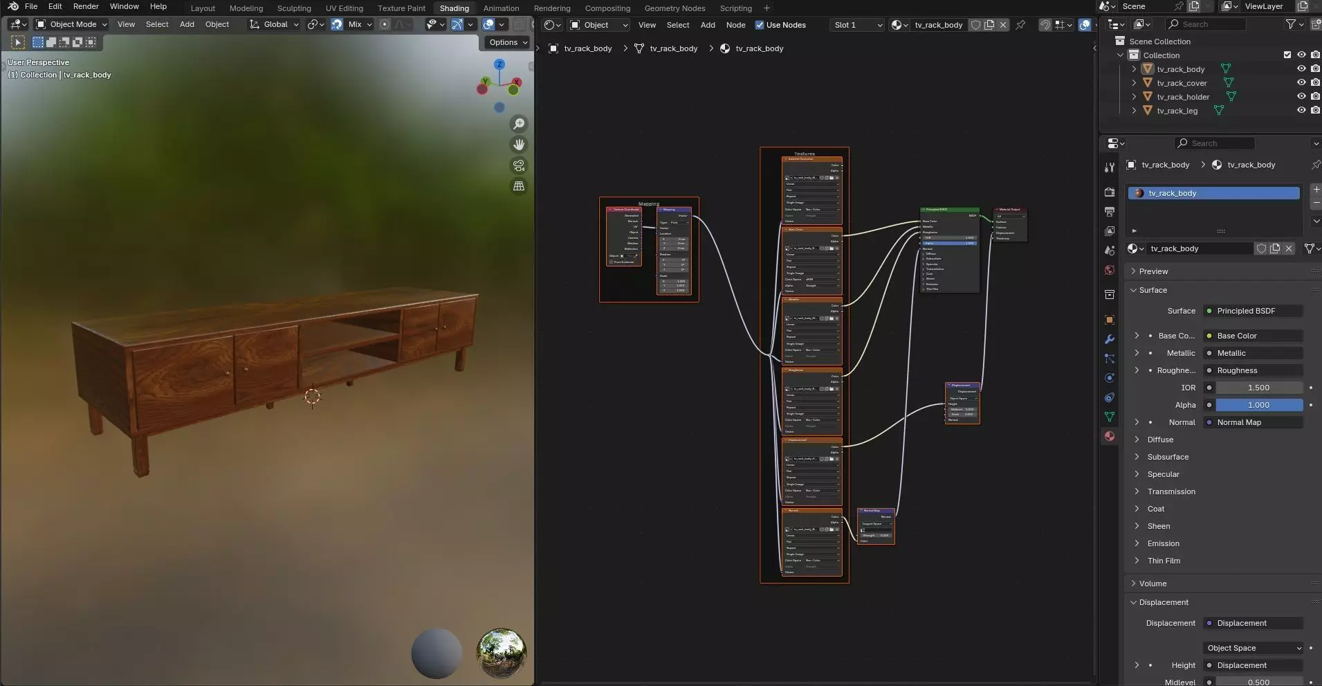 TV Rack CG40 3D model_12