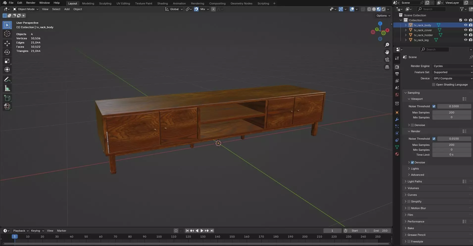 TV Rack CG40 3D model_8