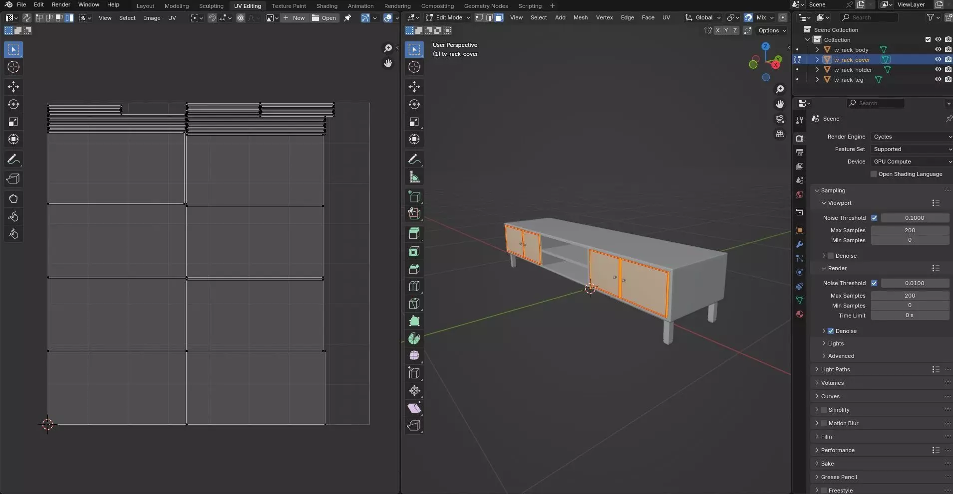 TV Rack CG40 3D model_11