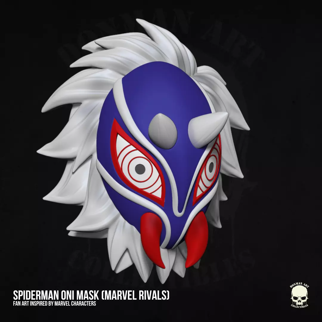 Spiderman Oni Mask Fan Art STL Files For Action Figures 3D print model