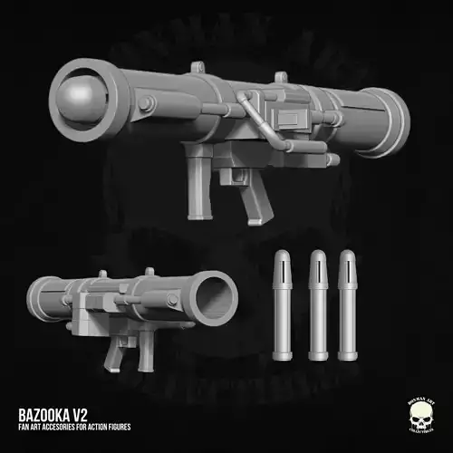 Bazooka V2 STL Files For Action Figures