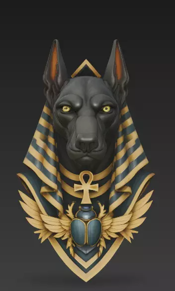 Anubis Egyptian Bust - Ancient God Inspired Decorative 3D 3D print model