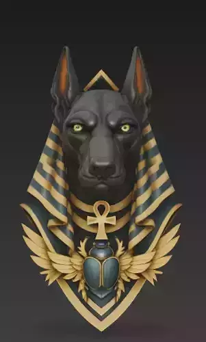 Anubis Egyptian Bust - Ancient God Inspired Decorative 3D 3D print model