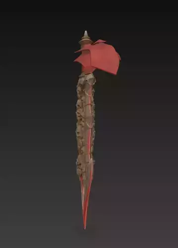 Demonic Skull Blade - Dark Fantasy Sword 3D Model 3D print model