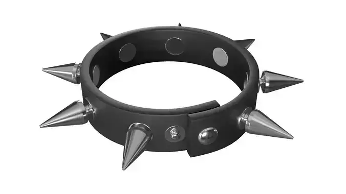 Spike Punk Bracelet PBR 3D model