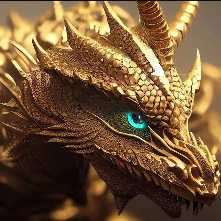 legeng golden dragon 3D print model_2
