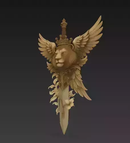 Lion Skull Hybrid - Fierce Half Beast Half Death Sculpture