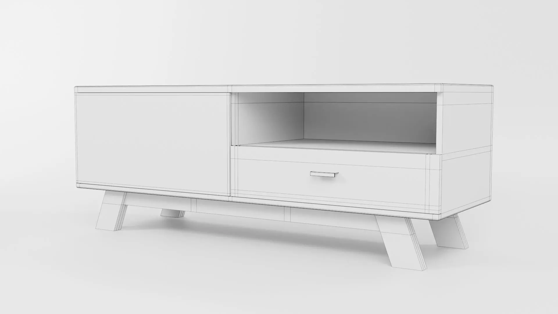 TV Rack CG43 3D model_5