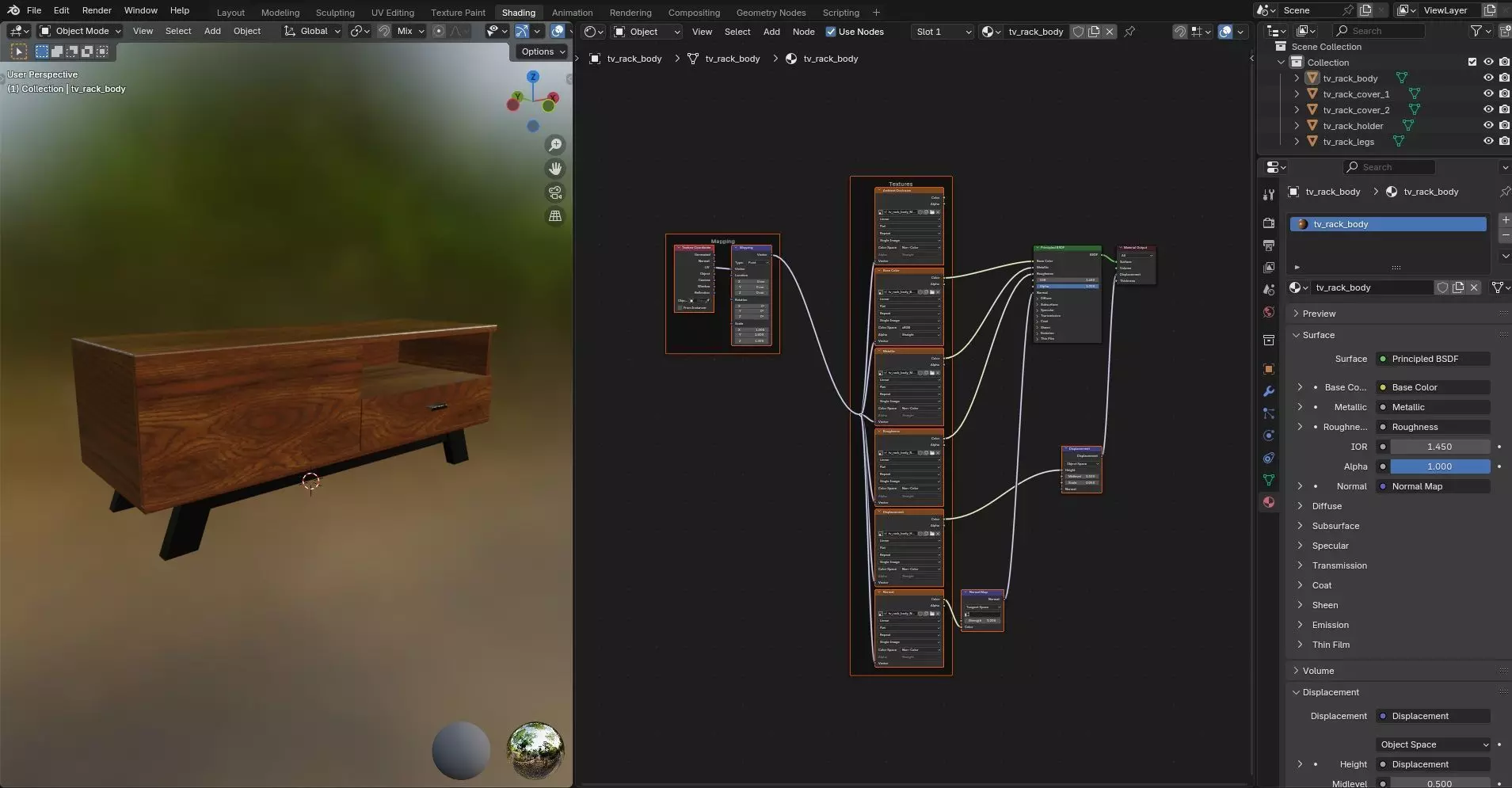 TV Rack CG43 3D model_11