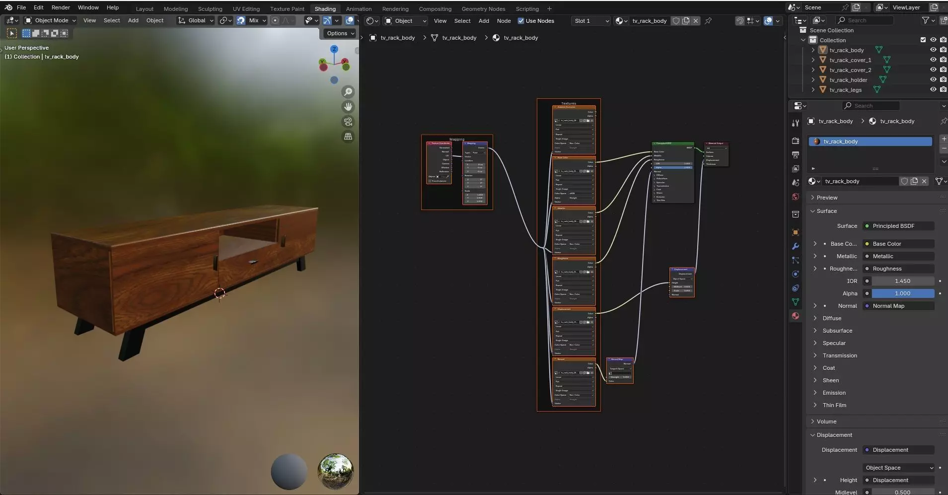 TV Rack CG45 3D model_12