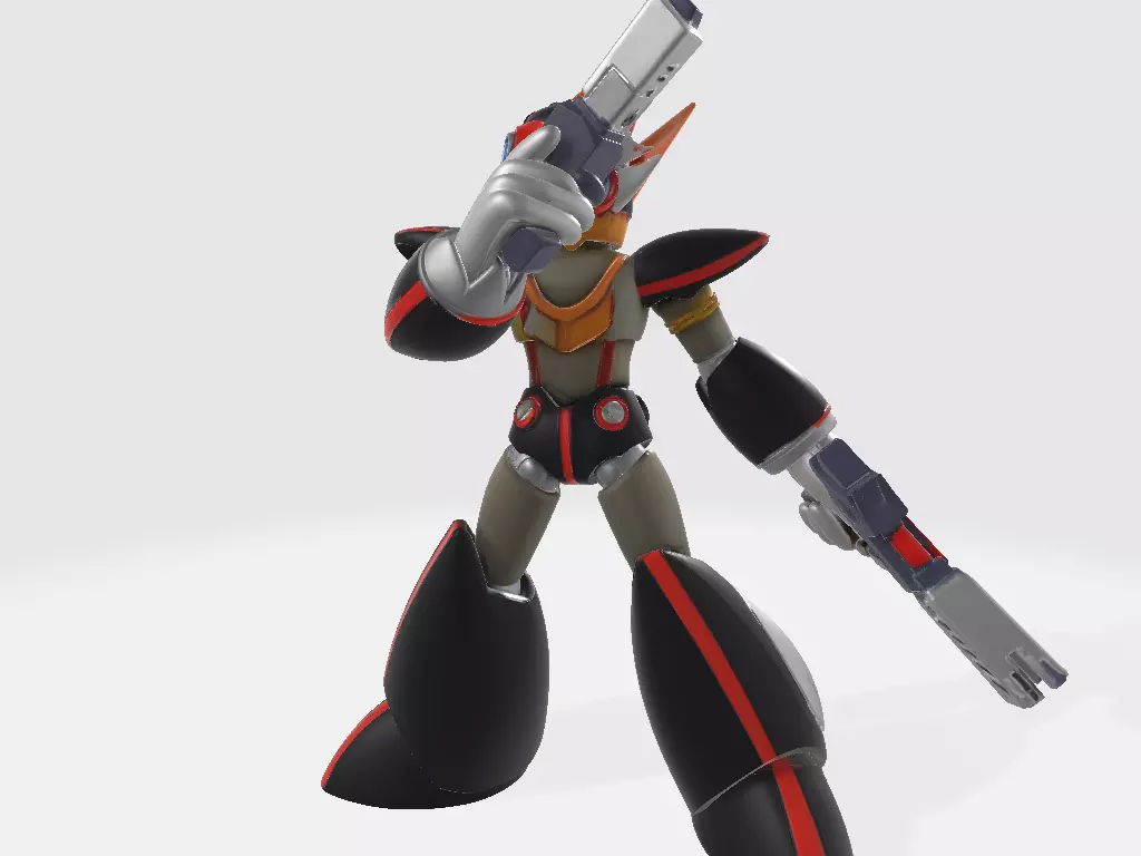 Megam Man X AXL Pose 4 3D print model_1