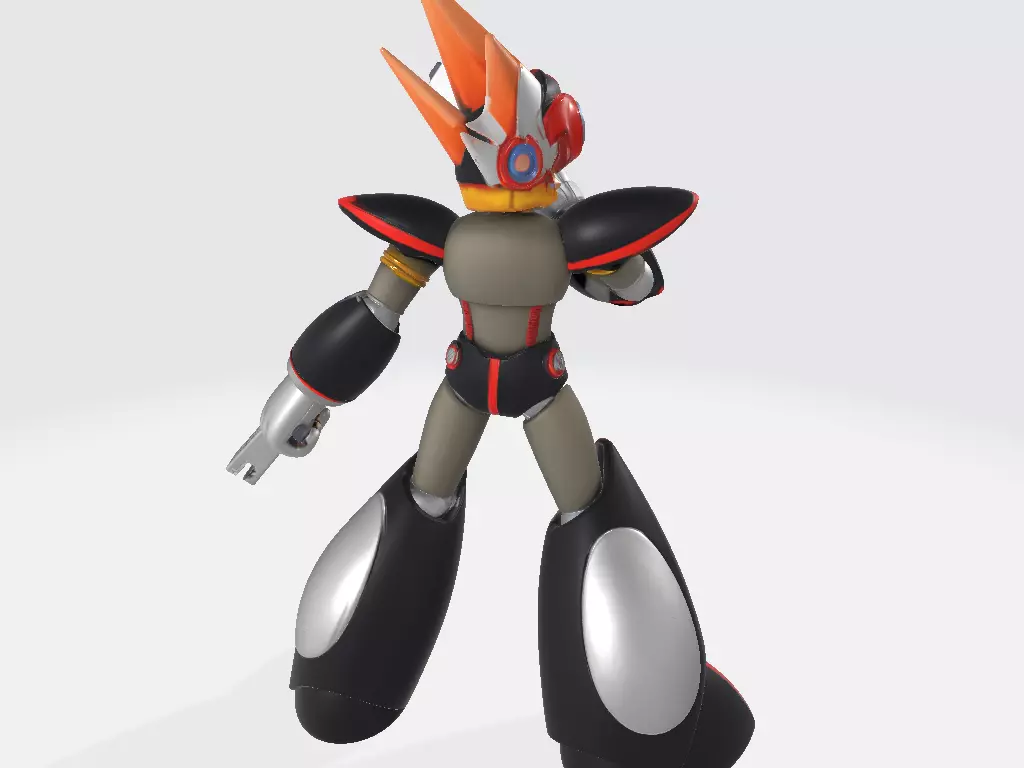 Megam Man X AXL Pose 4 3D print model_3