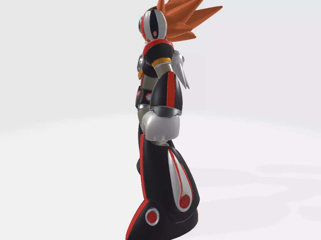 Megam Man X AXL Pose 2 3D print model_3