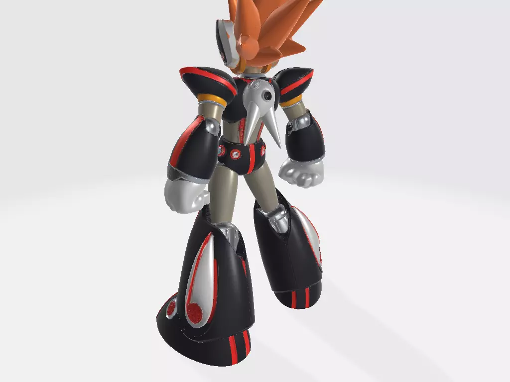 Megam Man X AXL Pose 2 3D print model_4