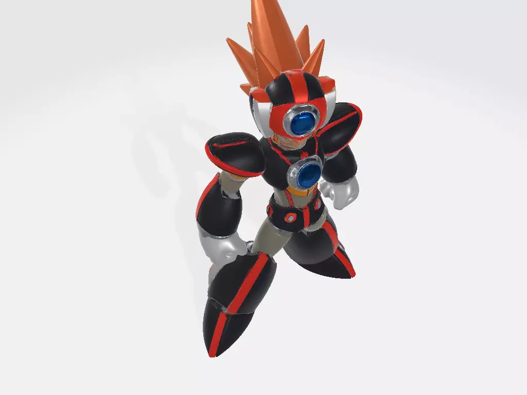 Megam Man X AXL Pose 2 3D print model_6