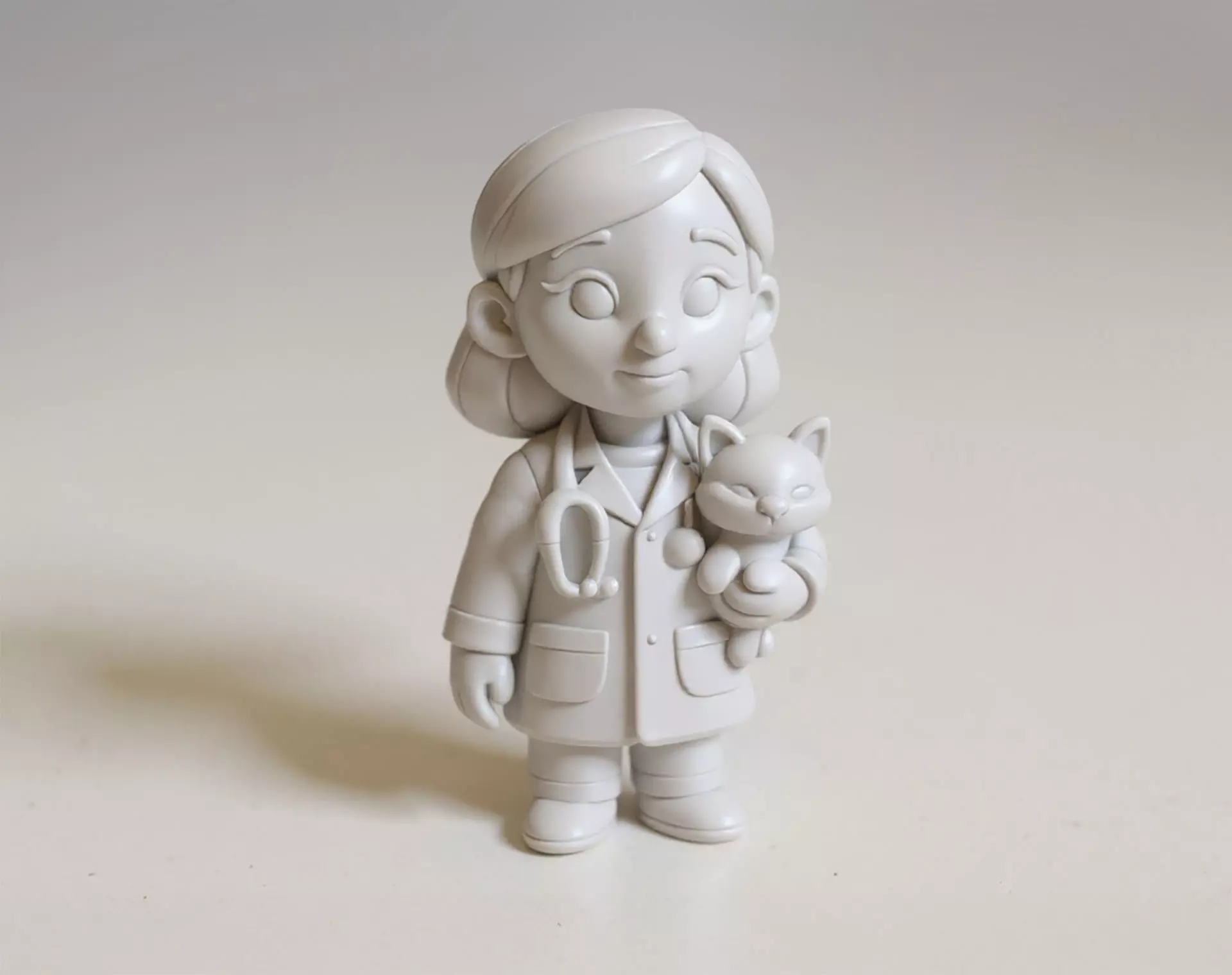 Cartoon Veterinarian 3D Printable 3D print model_0
