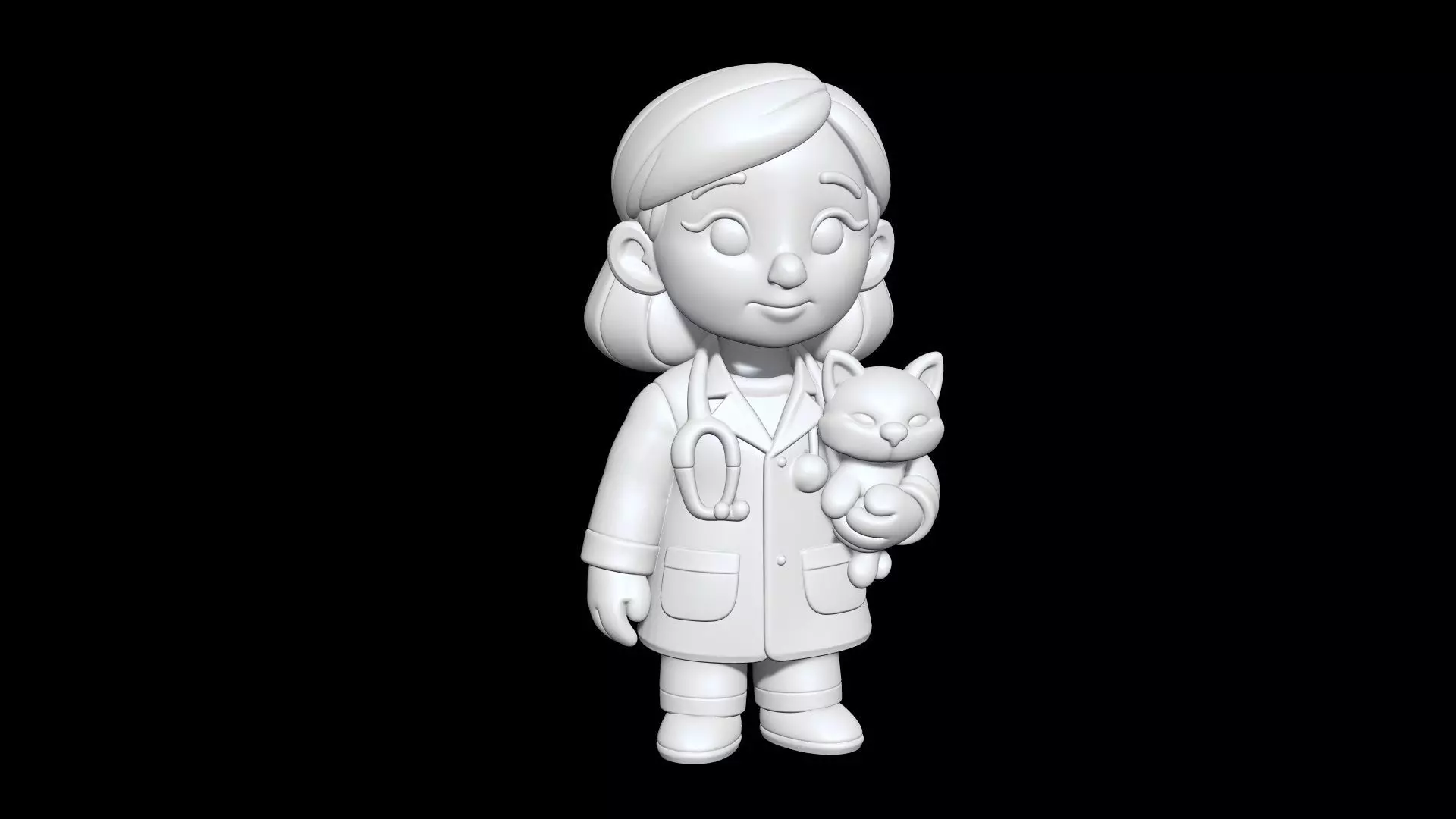 Cartoon Veterinarian 3D Printable 3D print model_6