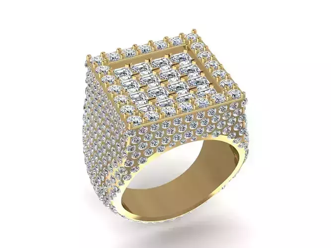 Square diamond ring