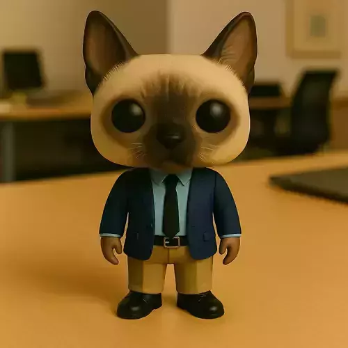 Siames Ejecutivo El Estratega Elegante de la Oficina