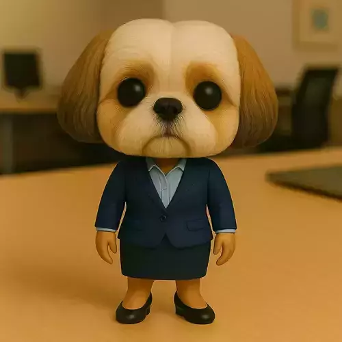 Shih Tzu Ejecutiva La Consejera Paciente De La Oficina