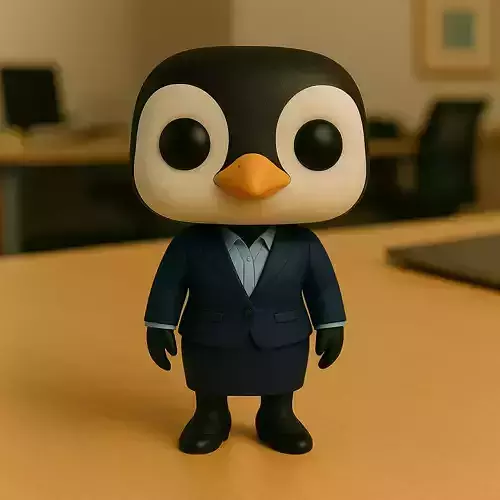 Pinguino Ejecutiva La Diplomatica Sofisticada de la Oficina