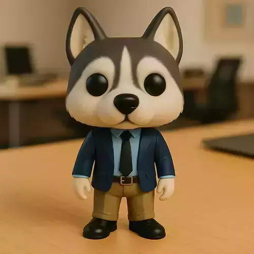 Husky Ejecutivo El Estratega Del Hielo En La Oficina